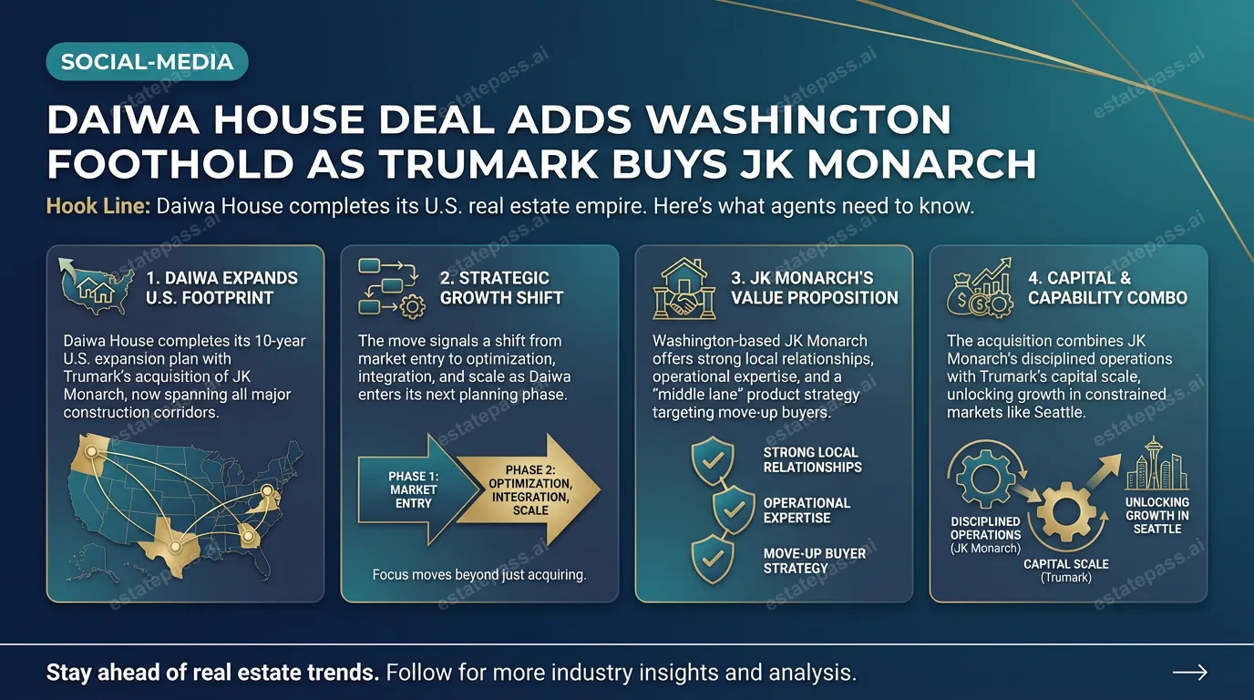 Daiwa House deal adds Washington foothold as Trumark buys JK Monarch