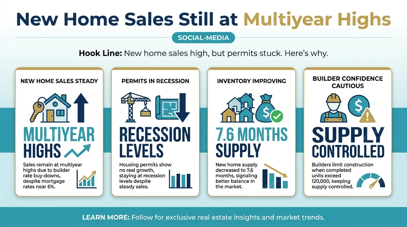 New home sales still at multiyear highs