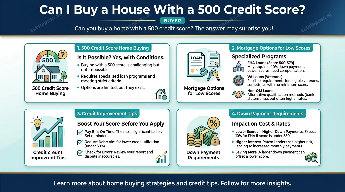 Can I Buy a House With a 500 Credit Score?