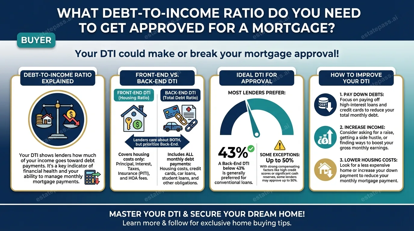 What Debt-to-Income Ratio Do You Need to Get Approved for a Mortgage?
