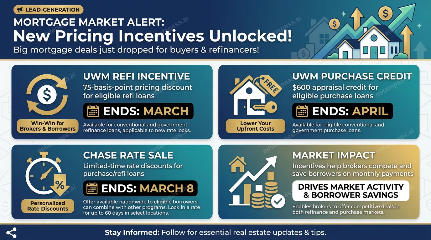 UWM, Chase roll out temporary mortgage pricing incentives