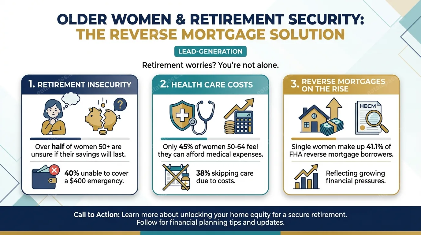 Older women worry about retirement security, making them prime reverse mortgage candidates