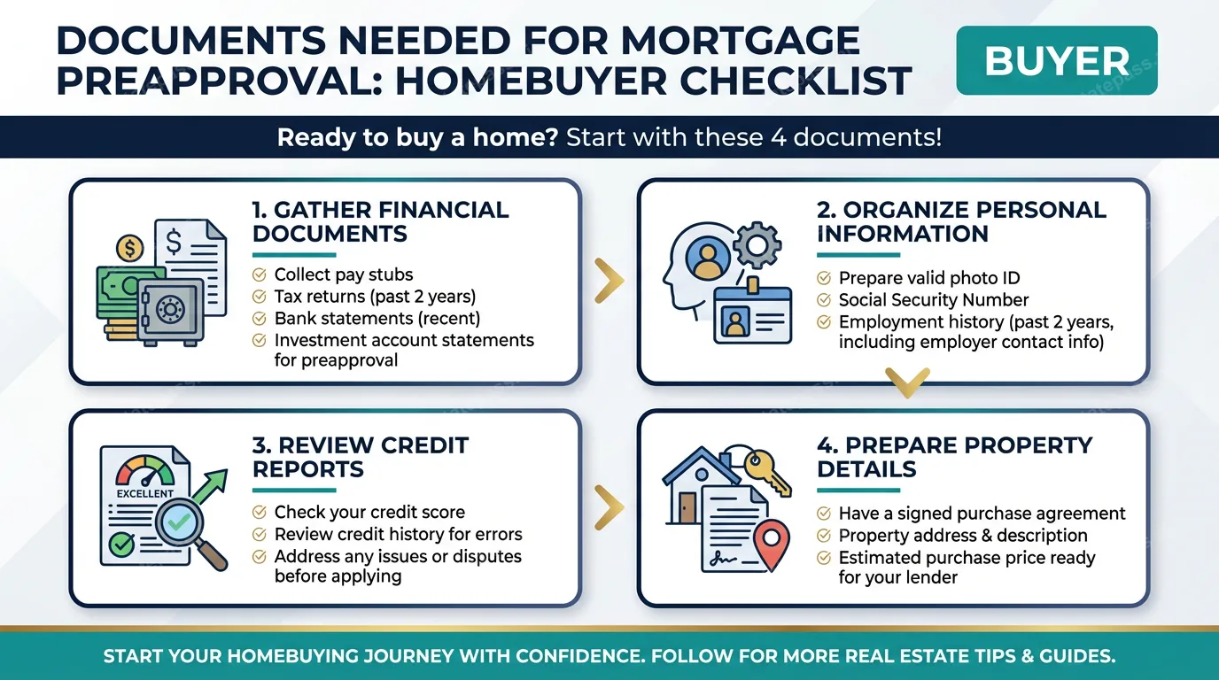 Documents Needed for Mortgage Preapproval: Homebuyer Checklist