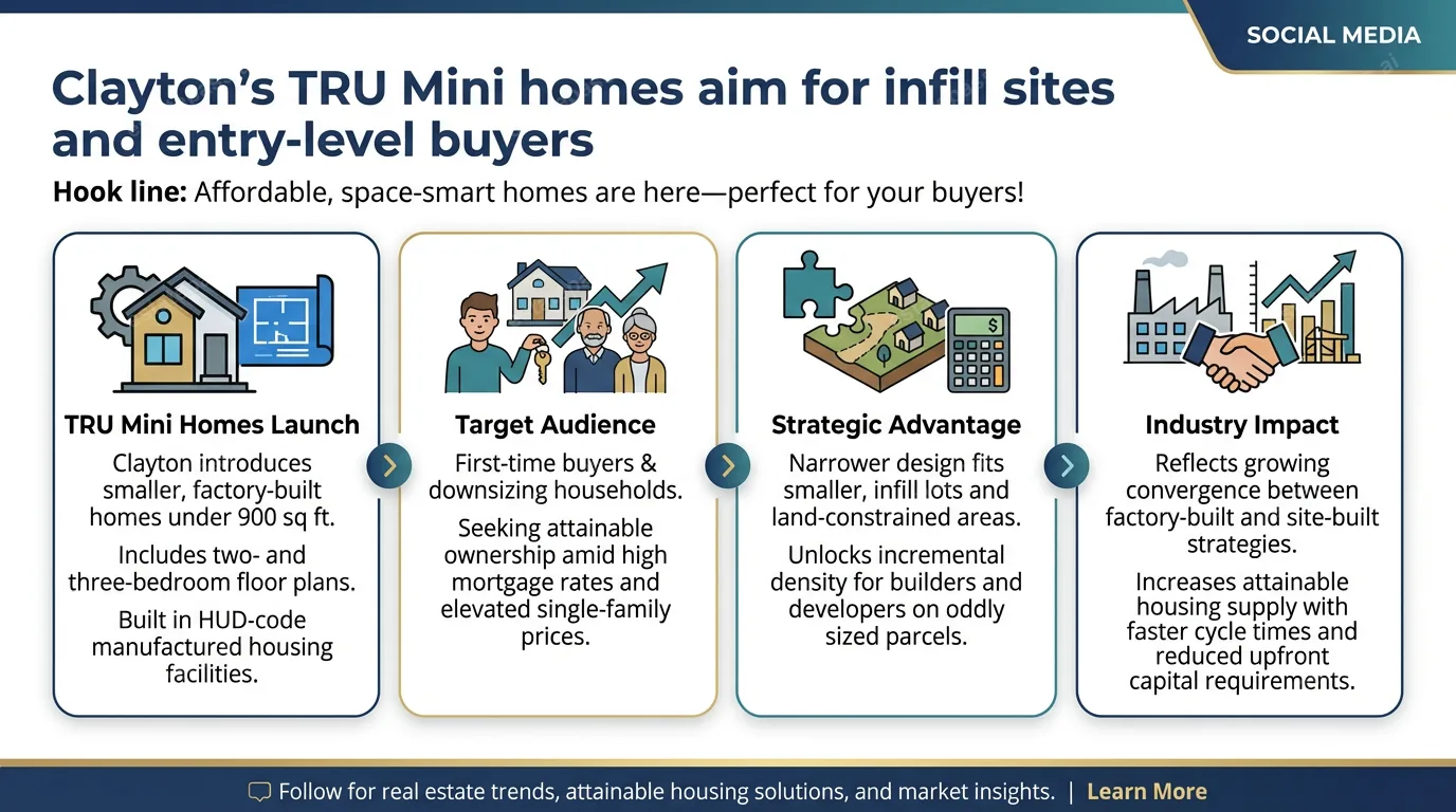 Clayton’s TRU Mini homes aim for infill sites and entry-level buyers