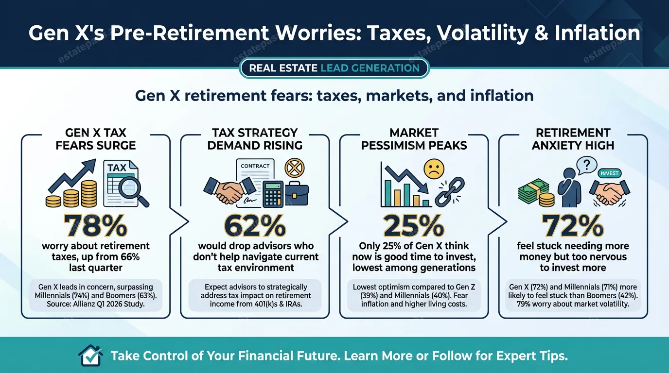 Gen X most worried about taxes, volatility and inflation before retirement