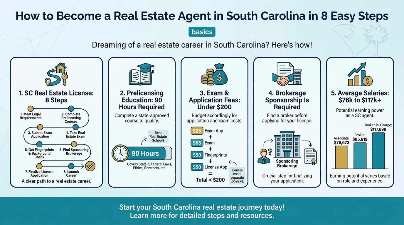 How to Become a Real Estate Agent in South Carolina in 8 Easy Steps