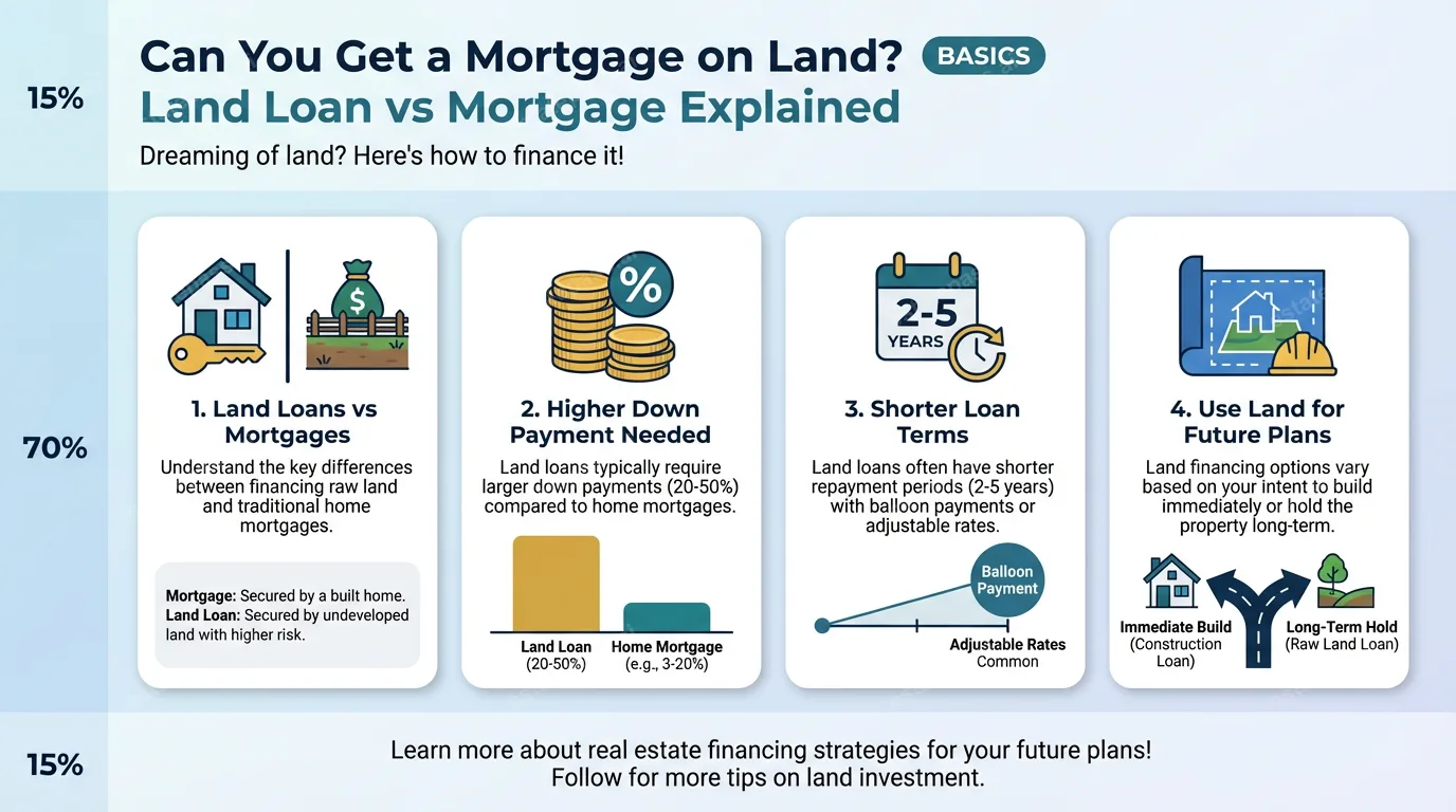 Can You Get a Mortgage on Land? Land Loan vs Mortgage Explained
