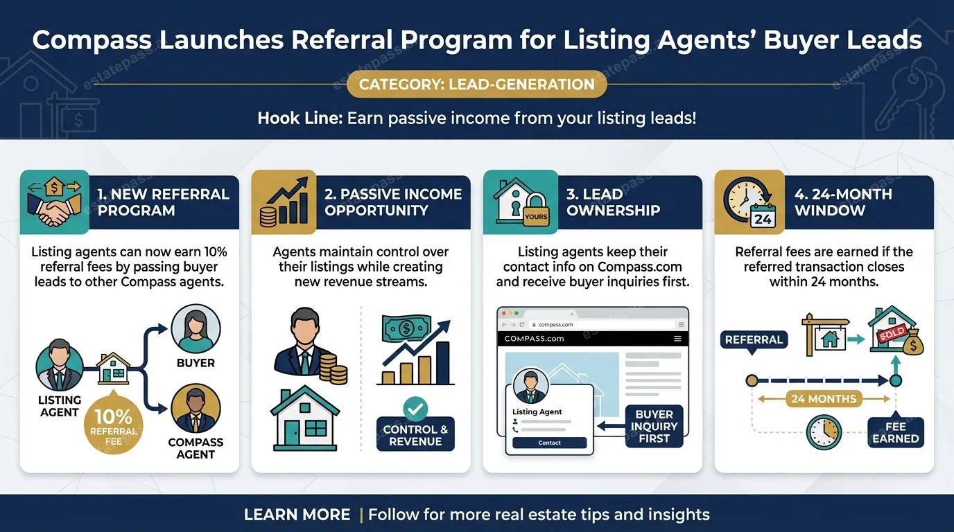 Compass launches referral program for listing agents’ buyer leads