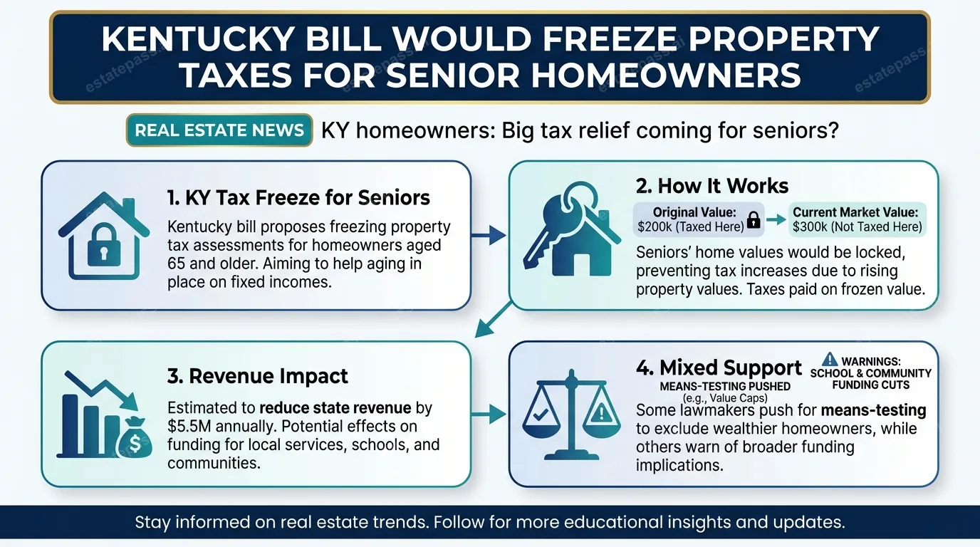 Kentucky bill would freeze property taxes for senior homeowners