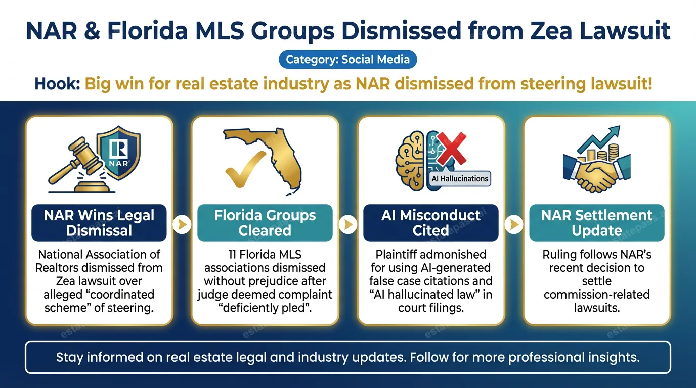 NAR and Florida MLS groups dismissed from Zea lawsuit