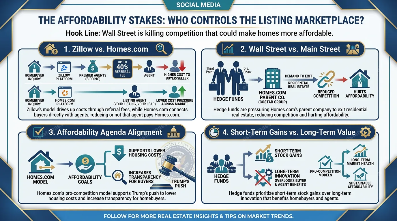 Homes.com, Zillow and the affordability stakes of who controls the listing marketplace