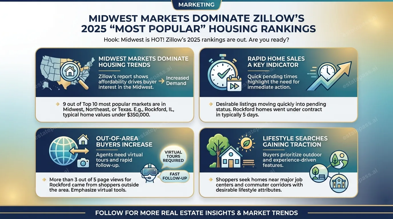 Midwest Markets Dominate Zillow’s 2025 “Most Popular” Housing Rankings