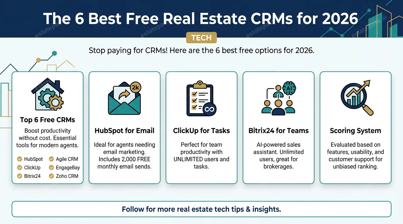 The 6 Best Free Real Estate CRMs for 2026