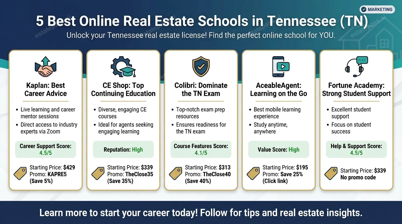 5 Best Online Real Estate Schools in Tennessee (TN)