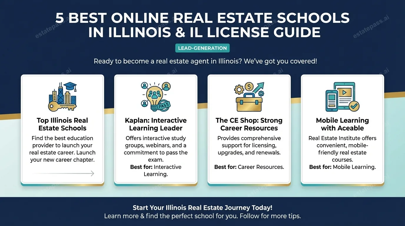 5 Best Online Real Estate Schools in Illinois & IL License Guide