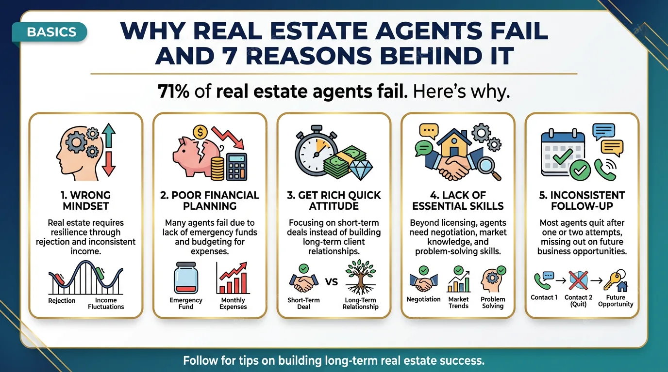 Why Real Estate Agents Fail and 7 Reasons Behind It