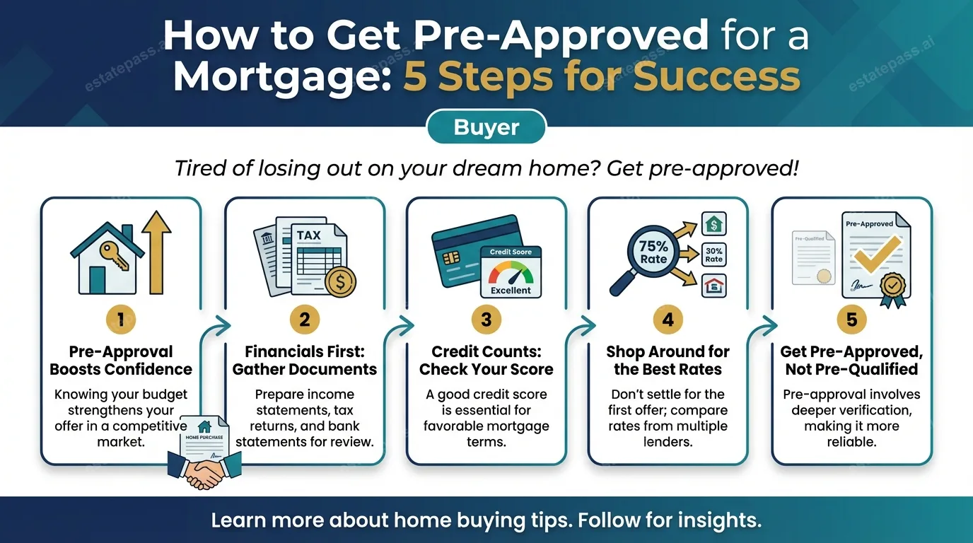 How to Get Pre-Approved for a Mortgage: 5 Steps for Success