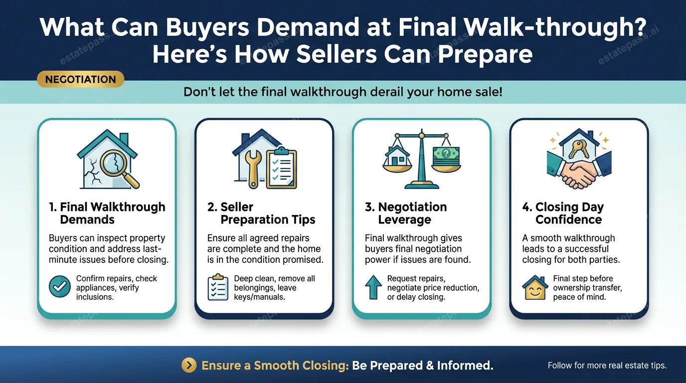 What Can Buyers Demand at Final Walk-through? Here’s How Sellers Can Prepare