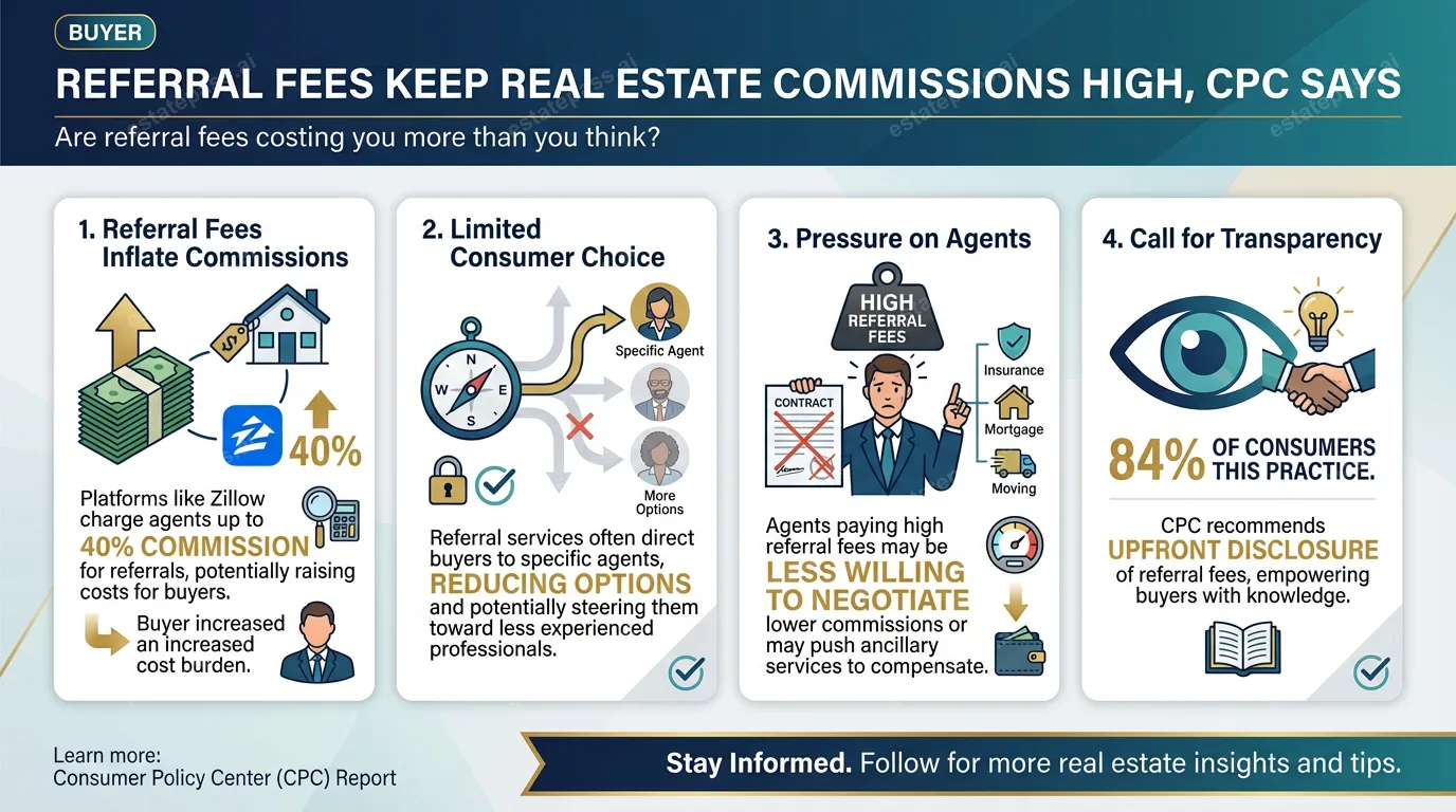 Referral fees keep real estate commissions high, CPC says
