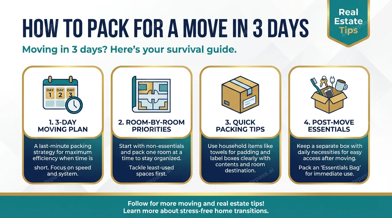 How to Pack for a Move in 3 Days: Your Last-Minute Plan for Maximum Efficiency