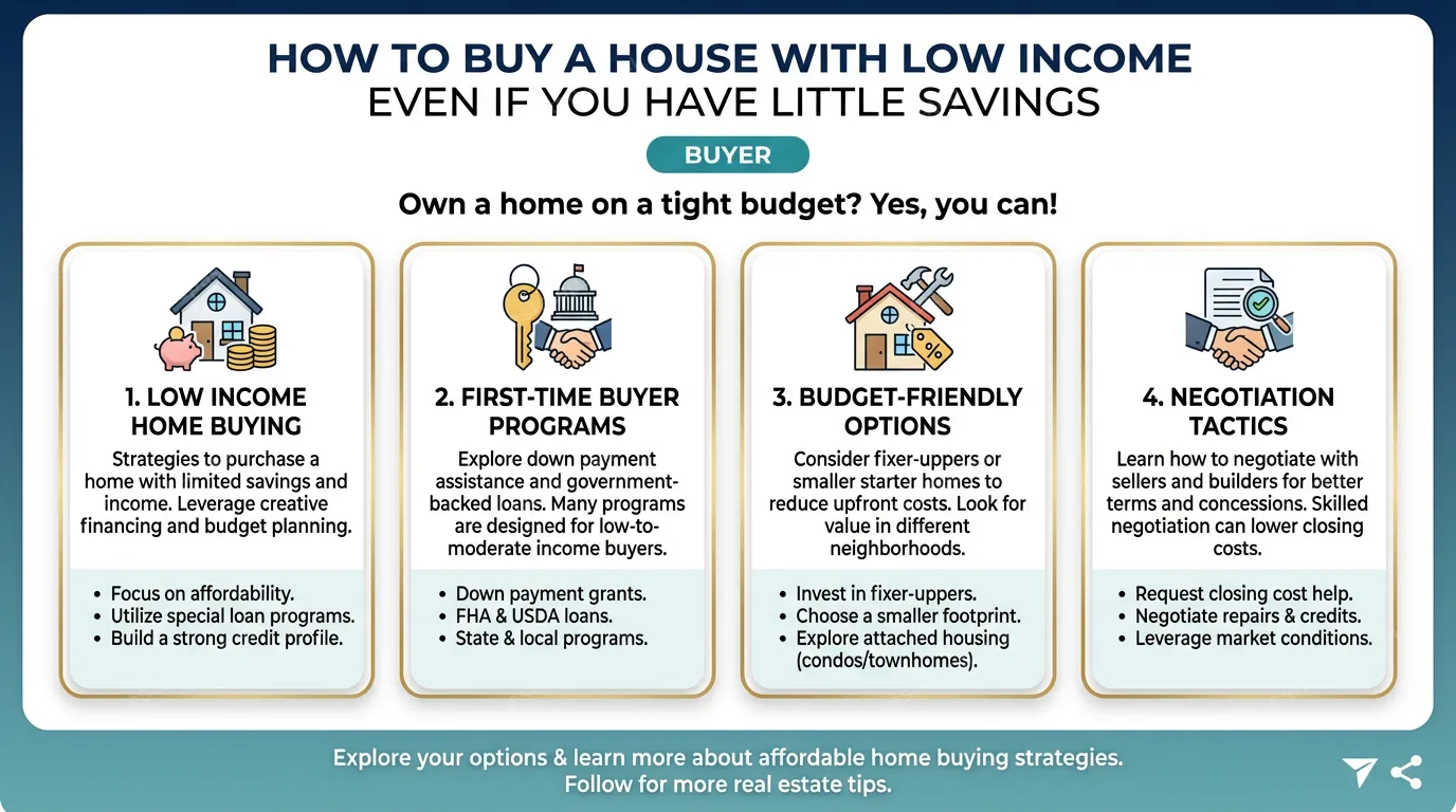 How to Buy a House with Low Income Even If You Have Little Savings