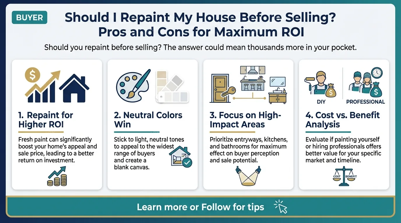 Should I Repaint My House Before Selling? Pros and Cons for Maximum ROI