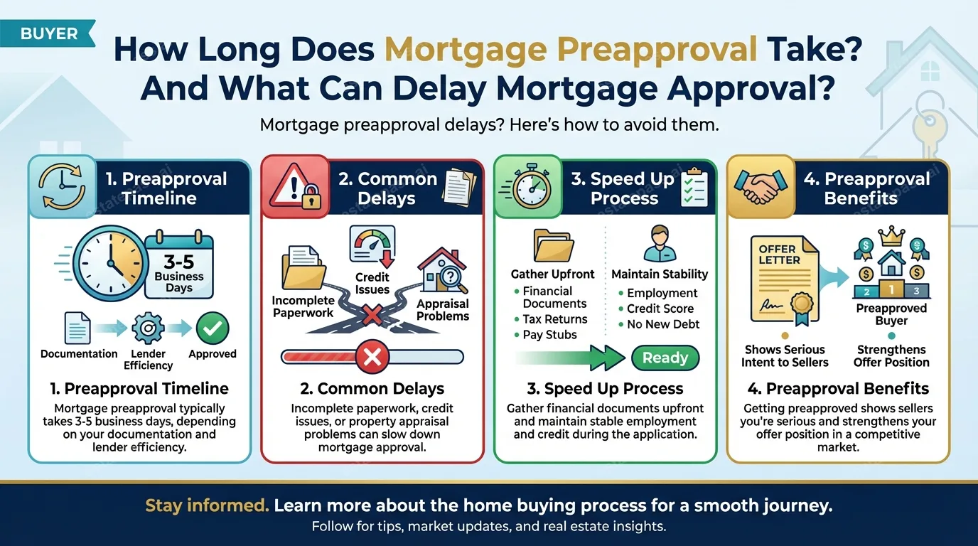 How Long Does Mortgage Preapproval Take? And What Can Delay Mortgage Approval?