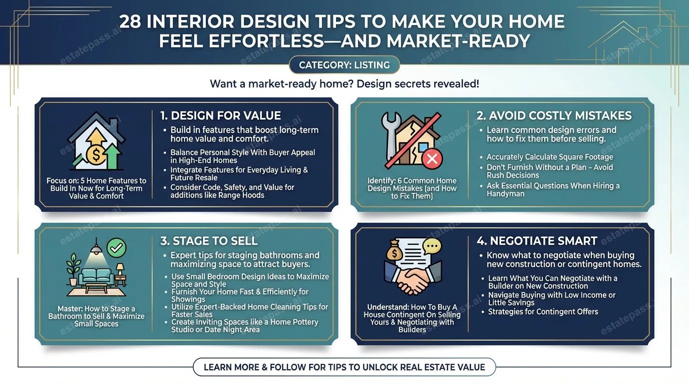 28 Interior Design Tips to Make Your Home Feel Effortless—and Market-Ready