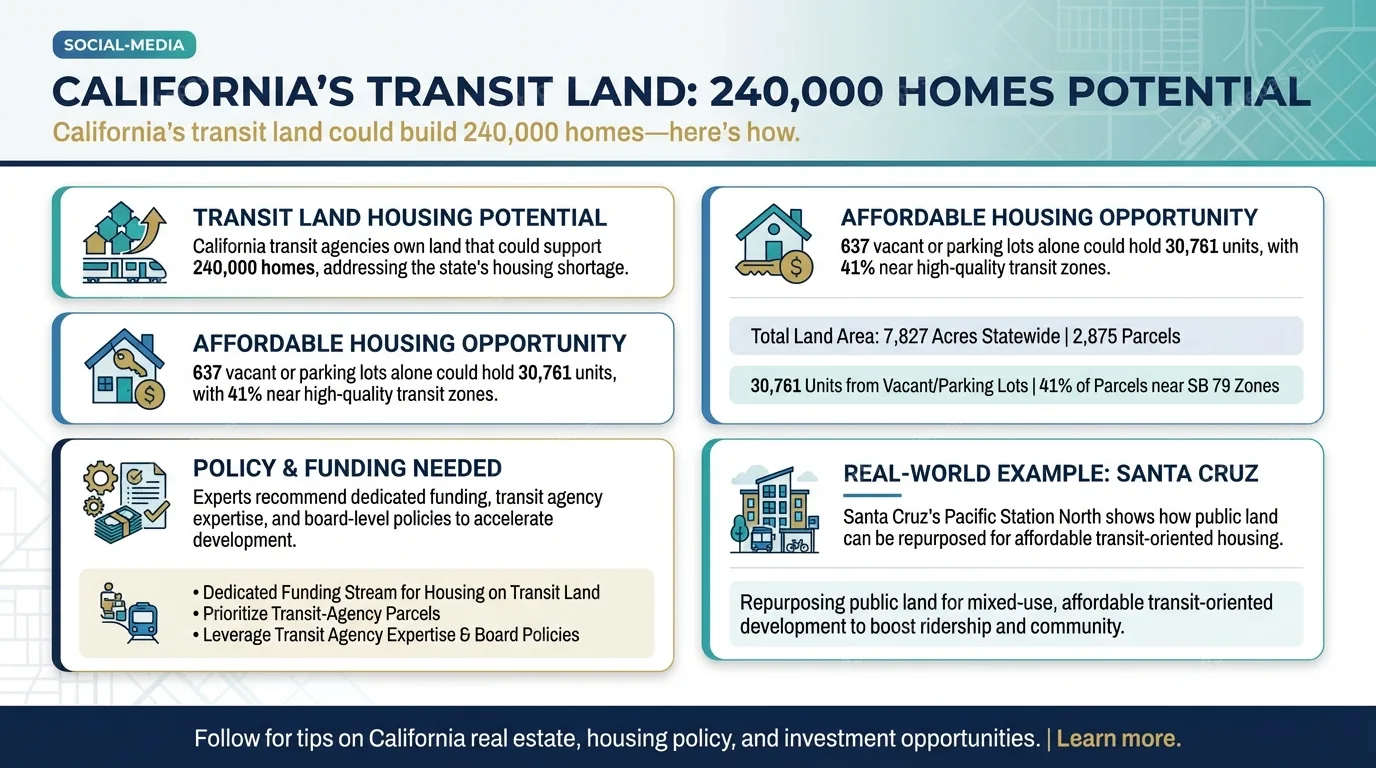 California transit agency land could support 240,000 homes