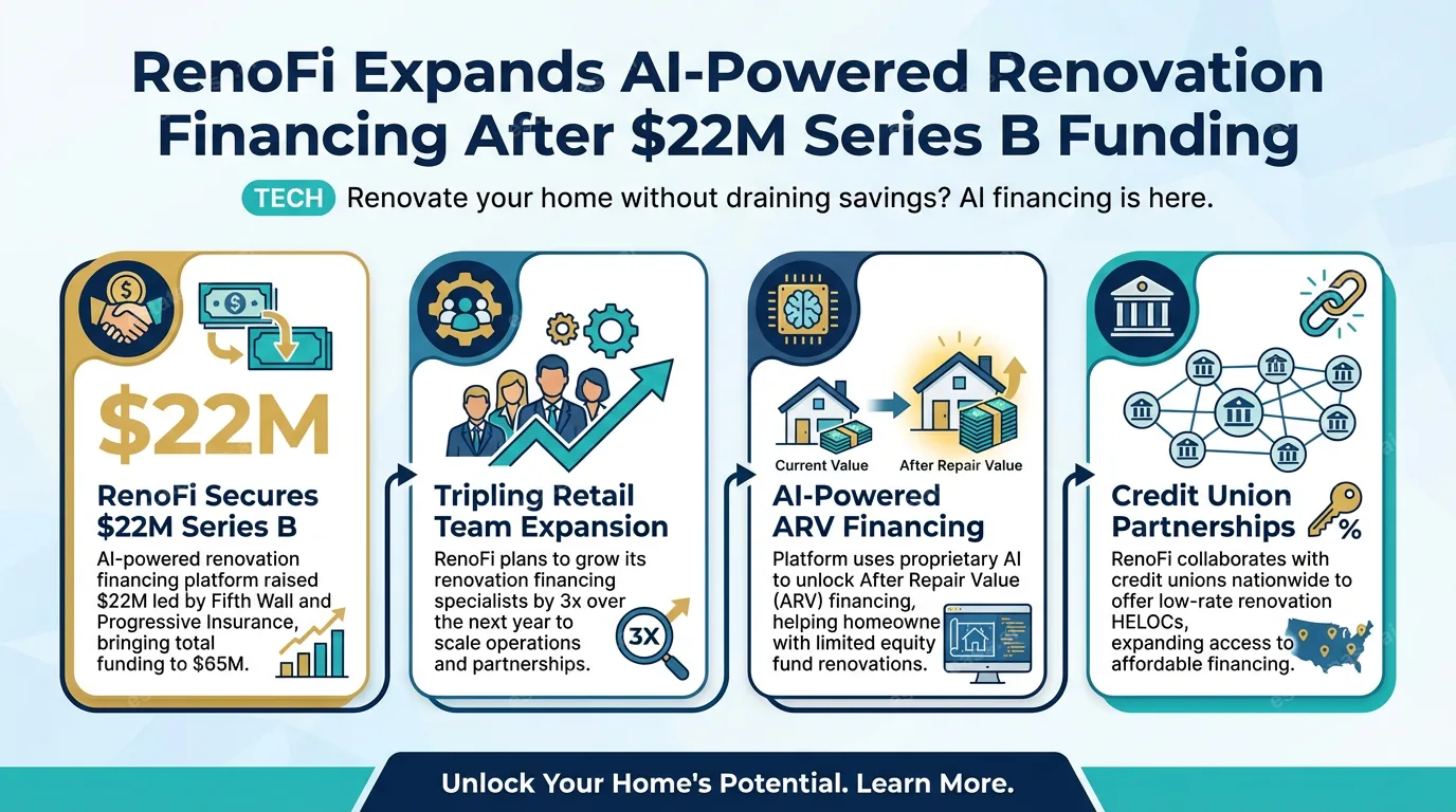 RenoFi to expand AI-powered renovation financing after $22M Series B funding