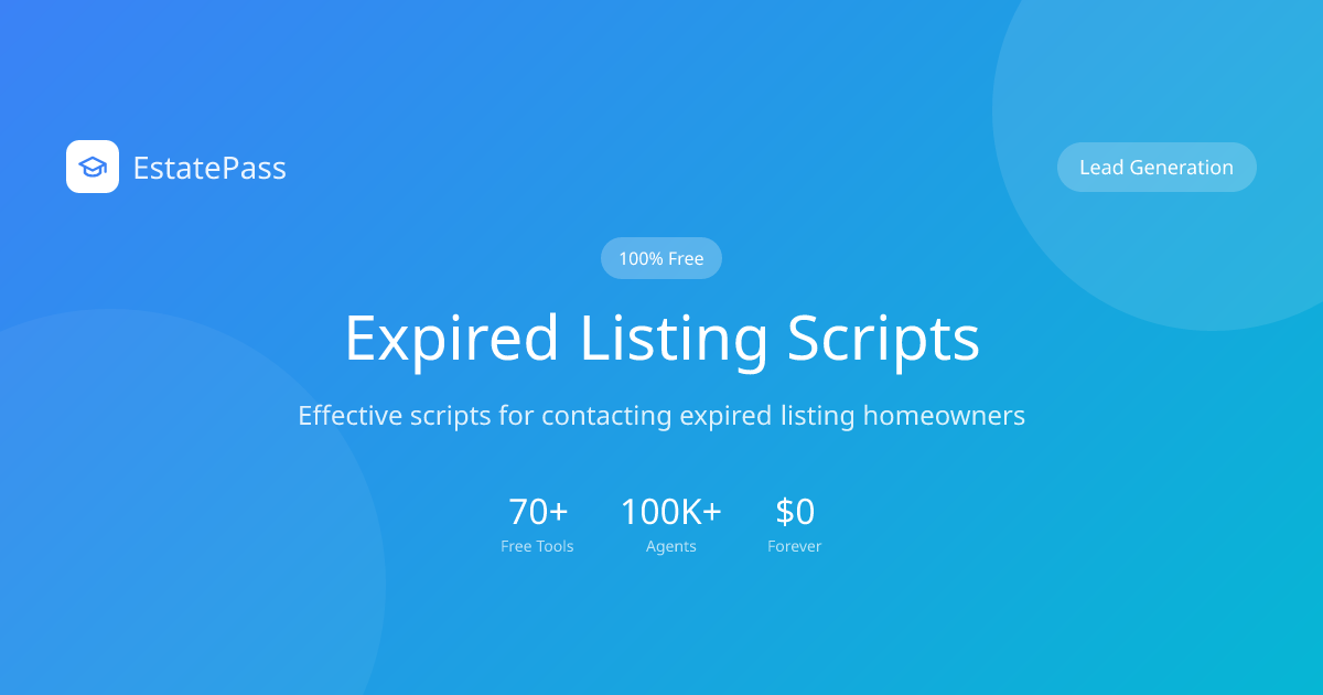 Free Expired Listing Scripts 2026 | EstatePass