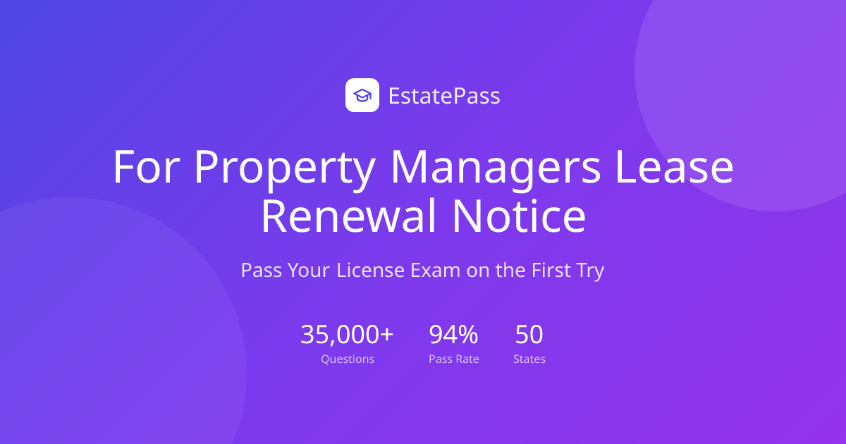 Free For Property Managers Lease Renewal Notice (2026) | EstatePass