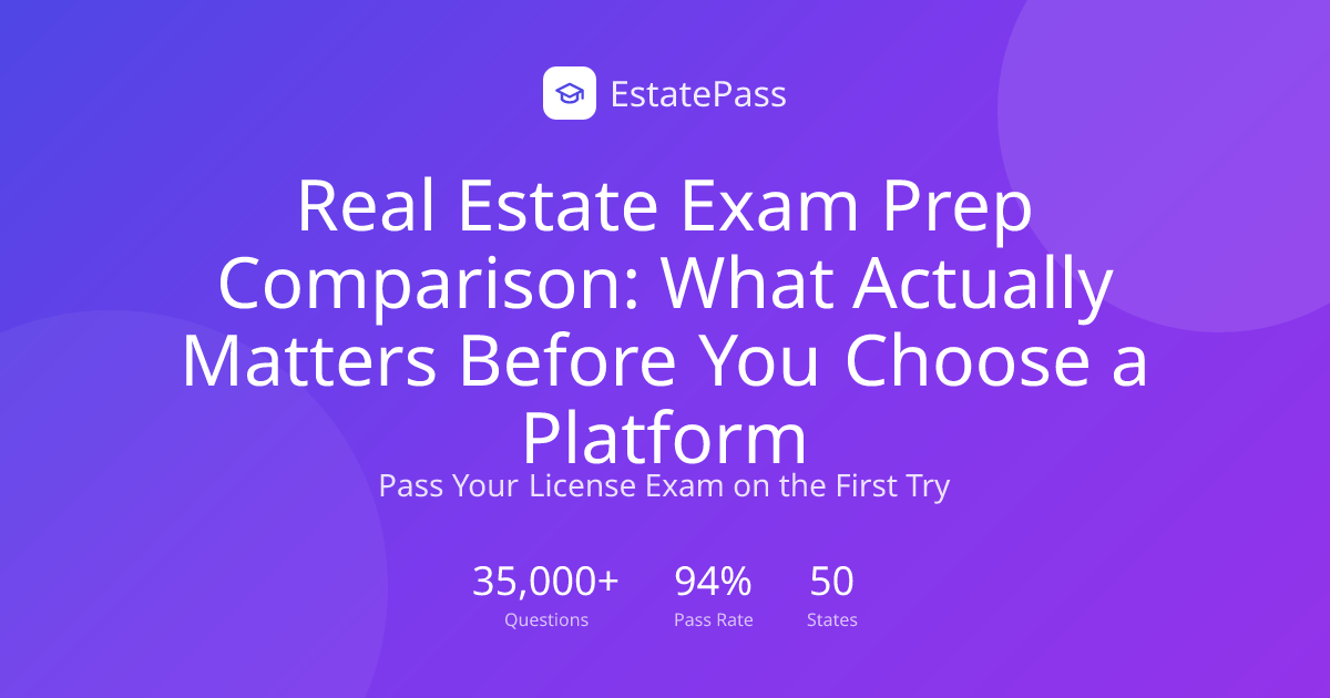 Real Estate Exam Prep Comparison: What Actually Matters Before You ...