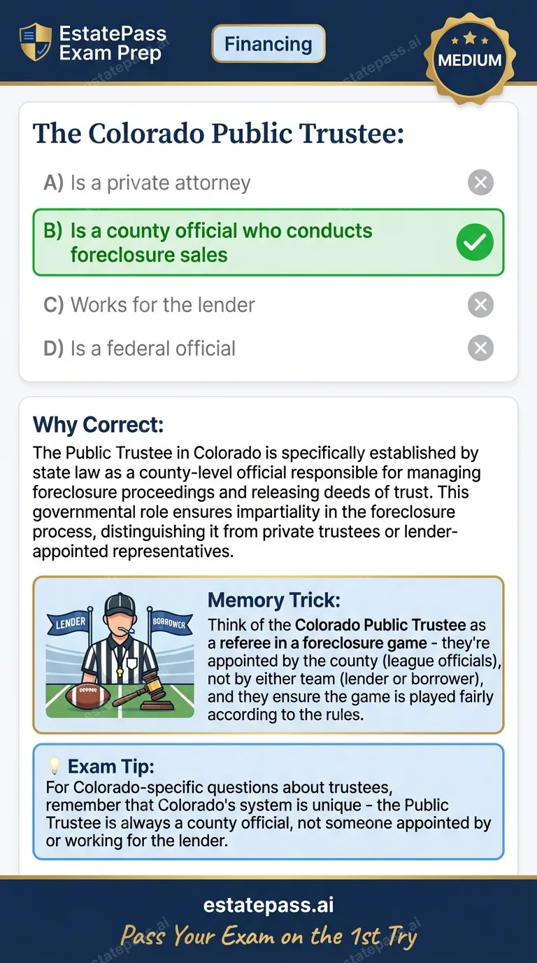 Study card infographic: The Colorado Public Trustee:
