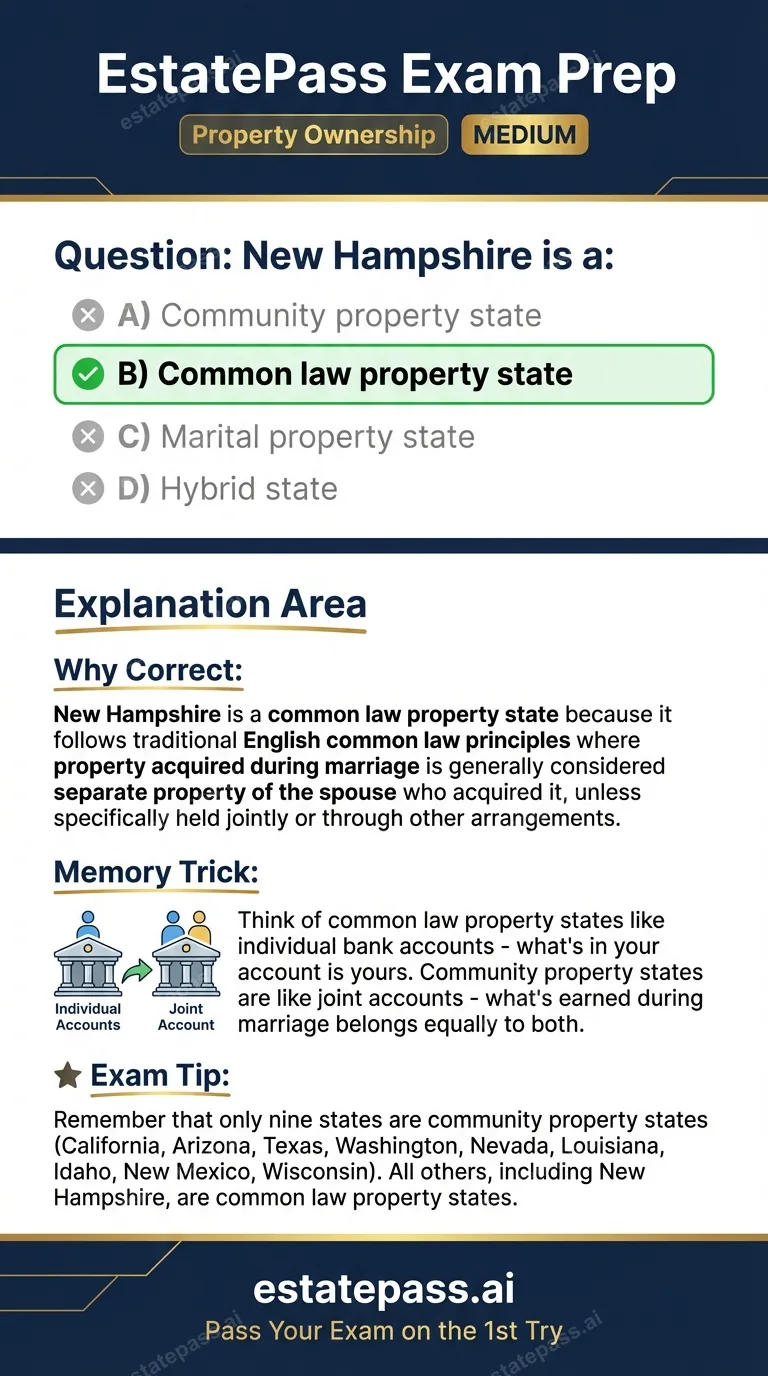 Study card infographic: New Hampshire is a: