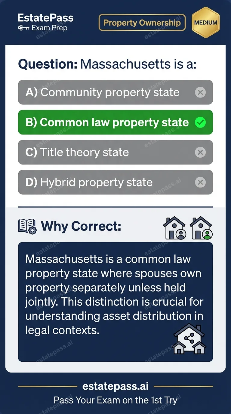 Study card infographic for: Massachusetts is a: