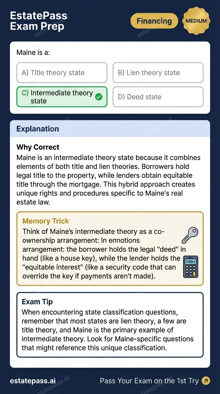Study card infographic: Maine is a:
