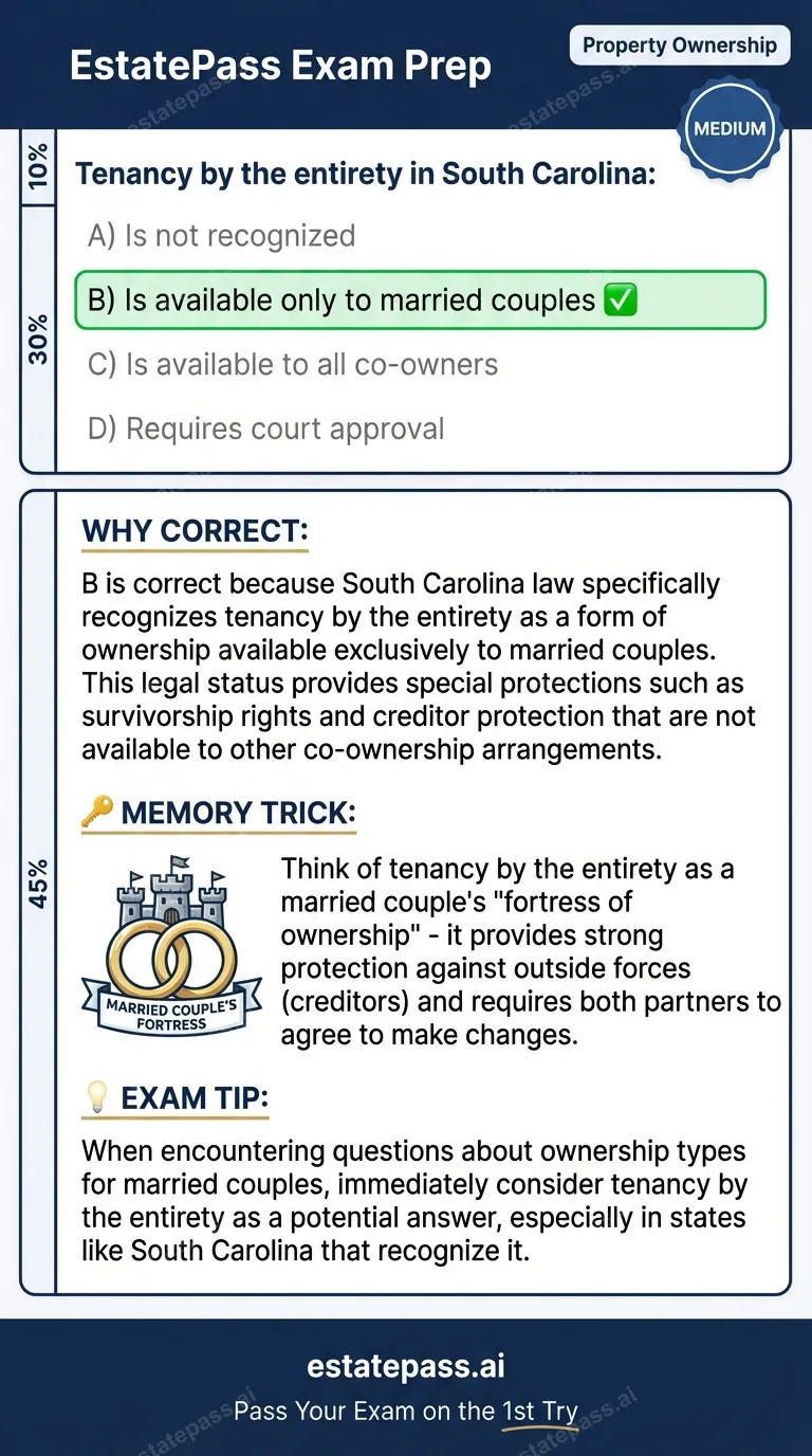 Study card infographic: Tenancy by the entirety in South Carolina:
