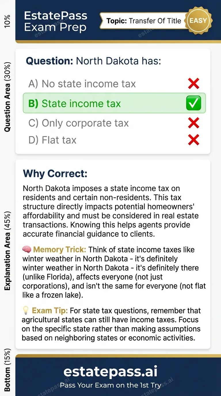 Study card infographic: North Dakota has: